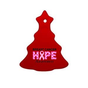 Hope Breast Cancer Awaraness Ceramic Tree Ornament