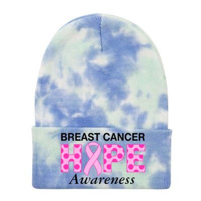 Hope Breast Cancer Awaraness Tie Dye 12in Knit Beanie