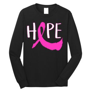 Hope Breast Cancer Awareness Logo  Long Sleeve Shirt