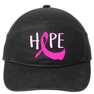 Hope Breast Cancer Awareness Logo  7-Panel Snapback Hat