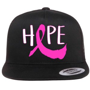 Hope Breast Cancer Awareness Logo  Flat Bill Trucker Hat