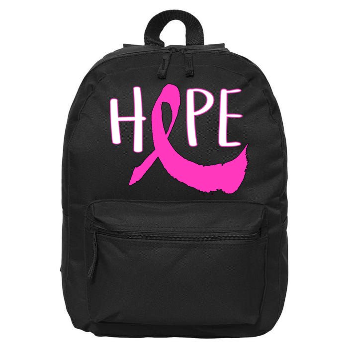 Hope Breast Cancer Awareness Logo  16 in Basic Backpack
