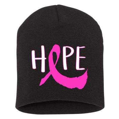 Hope Breast Cancer Awareness Logo  Short Acrylic Beanie