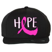 Hope Breast Cancer Awareness Logo  Wool Snapback Cap