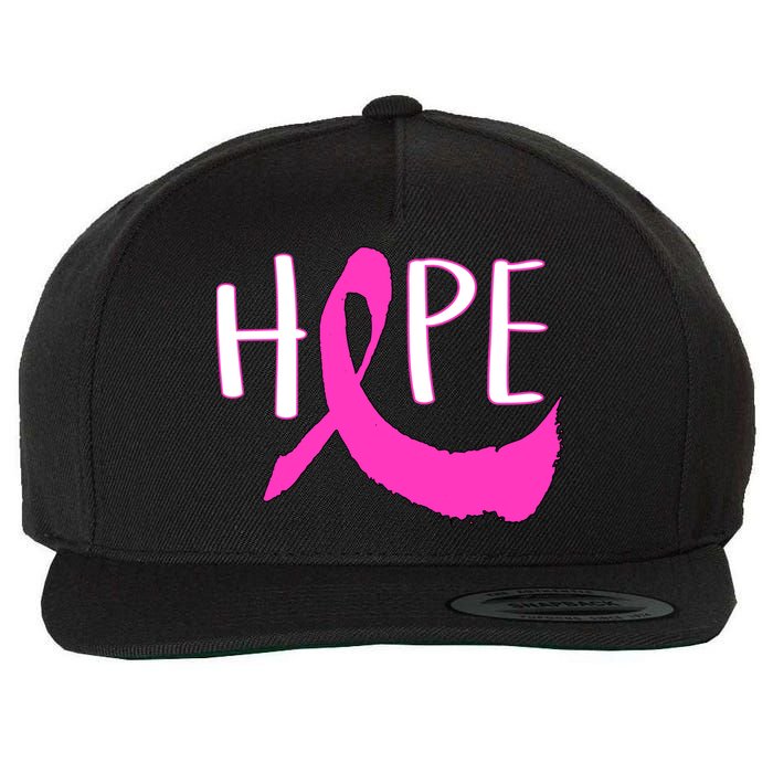 Hope Breast Cancer Awareness Logo  Wool Snapback Cap