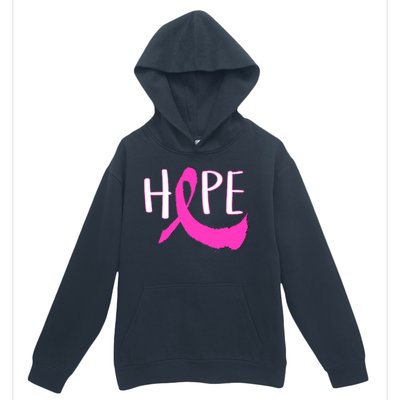 Hope Breast Cancer Awareness Logo  Urban Pullover Hoodie