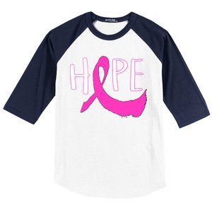 Hope Breast Cancer Awareness Logo  Baseball Sleeve Shirt