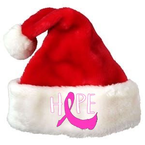 Hope Breast Cancer Awareness Logo  Premium Christmas Santa Hat