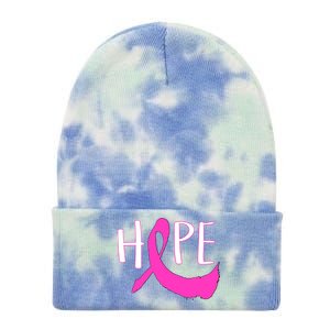 Hope Breast Cancer Awareness Logo  Tie Dye 12in Knit Beanie