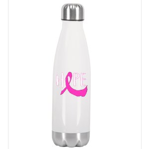 Hope Breast Cancer Awareness Logo  Stainless Steel Insulated Water Bottle