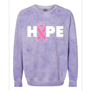 Hope Breast Cancer Awareness Ribbon Colorblast Crewneck Sweatshirt