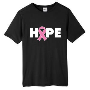 Hope Breast Cancer Awareness Ribbon Tall Fusion ChromaSoft Performance T-Shirt