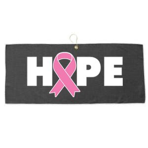 Hope Breast Cancer Awareness Ribbon Large Microfiber Waffle Golf Towel