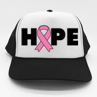 Hope Breast Cancer Awareness Ribbon Trucker Hat