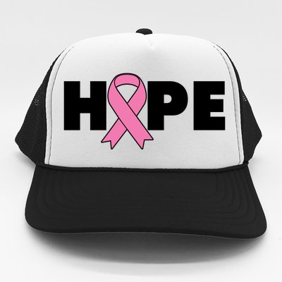 Hope Breast Cancer Awareness Ribbon Trucker Hat