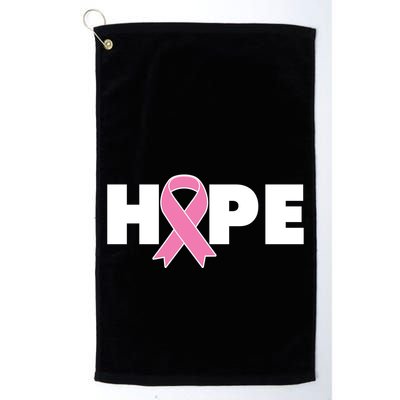 Hope Breast Cancer Awareness Ribbon Golf Towel
