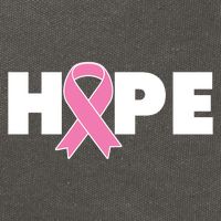 Hope Breast Cancer Awareness Ribbon Cotton Canvas Backpack