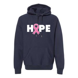 Hope Breast Cancer Awareness Ribbon Premium Hoodie