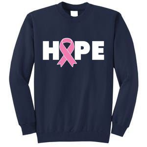 Hope Breast Cancer Awareness Ribbon Tall Sweatshirt