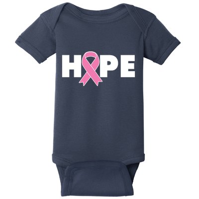 Hope Breast Cancer Awareness Ribbon Baby Bodysuit