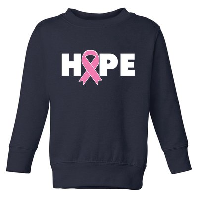 Hope Breast Cancer Awareness Ribbon Toddler Sweatshirt