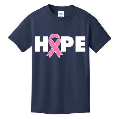 Hope Breast Cancer Awareness Ribbon Kids T-Shirt