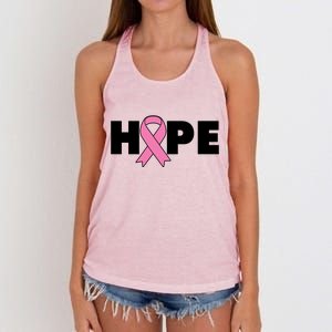 Hope Breast Cancer Awareness Ribbon Women's Knotted Racerback Tank