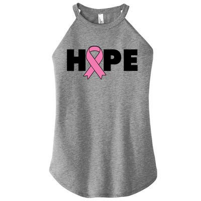 Hope Breast Cancer Awareness Ribbon Women's Perfect Tri Rocker Tank