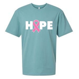 Hope Breast Cancer Awareness Ribbon Sueded Cloud Jersey T-Shirt