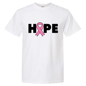 Hope Breast Cancer Awareness Ribbon Garment-Dyed Heavyweight T-Shirt