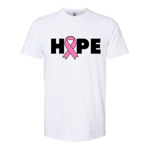 Hope Breast Cancer Awareness Ribbon Softstyle CVC T-Shirt