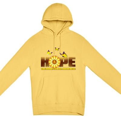 Hope Childhood Cancer Awareness Premium Pullover Hoodie