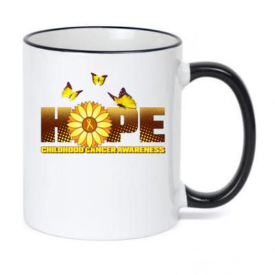 Hope Childhood Cancer Awareness 11oz Black Color Changing Mug