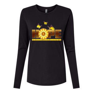 Hope Childhood Cancer Awareness Womens Cotton Relaxed Long Sleeve T-Shirt