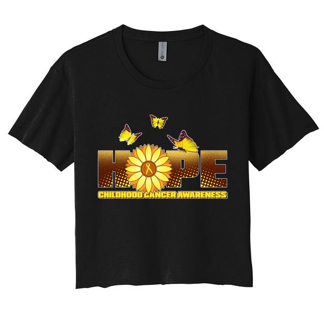 Hope Childhood Cancer Awareness Women's Crop Top Tee