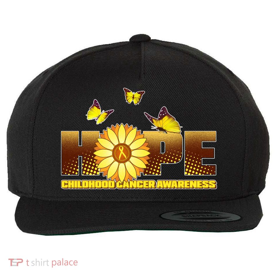 Hope Childhood Cancer Awareness Wool Snapback Cap