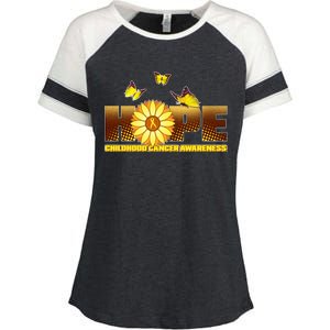 Hope Childhood Cancer Awareness Enza Ladies Jersey Colorblock Tee