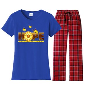 Hope Childhood Cancer Awareness Women's Flannel Pajama Set