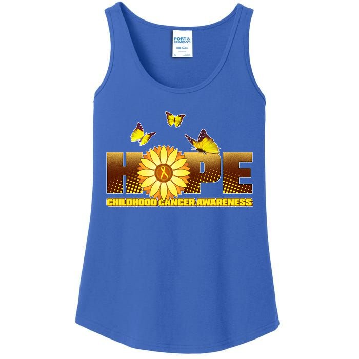 Hope Childhood Cancer Awareness Ladies Essential Tank