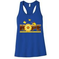 Hope Childhood Cancer Awareness Women's Racerback Tank