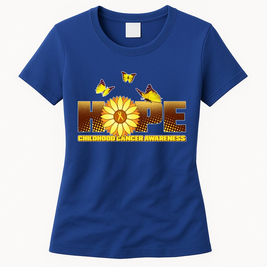 Hope Childhood Cancer Awareness Womens T-Shirt
