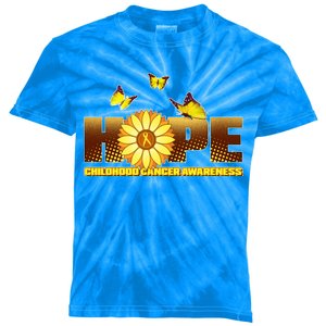 Hope Childhood Cancer Awareness Kids Tie-Dye T-Shirt