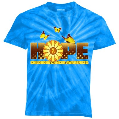 Hope Childhood Cancer Awareness Kids Tie-Dye T-Shirt