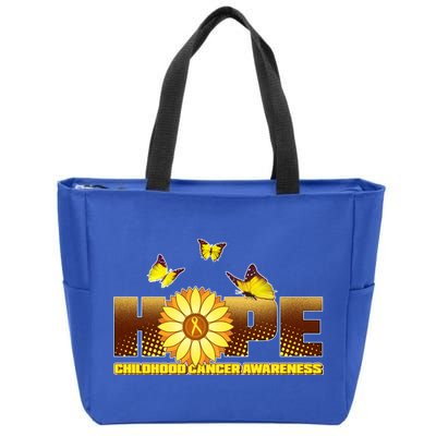 Hope Childhood Cancer Awareness Zip Tote Bag