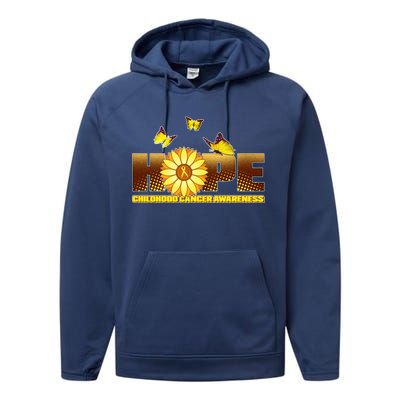 Hope Childhood Cancer Awareness Performance Fleece Hoodie