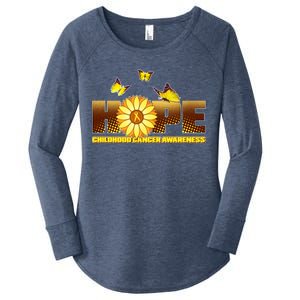 Hope Childhood Cancer Awareness Women's Perfect Tri Tunic Long Sleeve Shirt