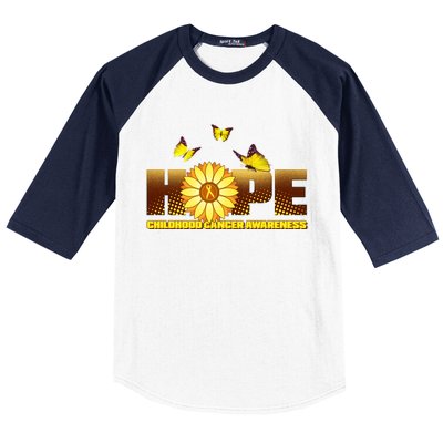 Hope Childhood Cancer Awareness Baseball Sleeve Shirt