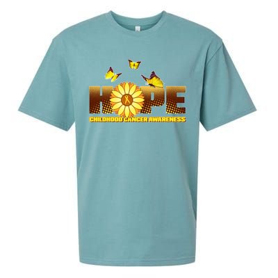 Hope Childhood Cancer Awareness Sueded Cloud Jersey T-Shirt