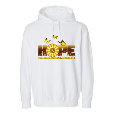 Hope Childhood Cancer Awareness Garment-Dyed Fleece Hoodie