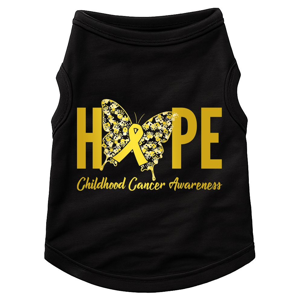Hope Childhood Cancer Awareness Butterfly Doggie Tank